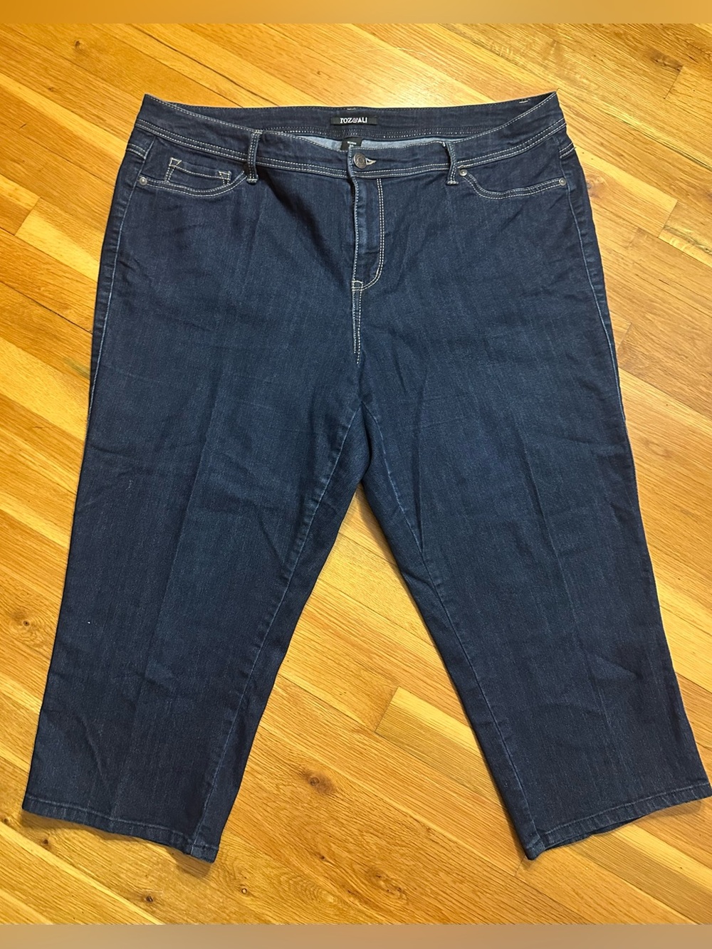 Roz &‎ Ali Dark Blue Cropped Denim Jeans